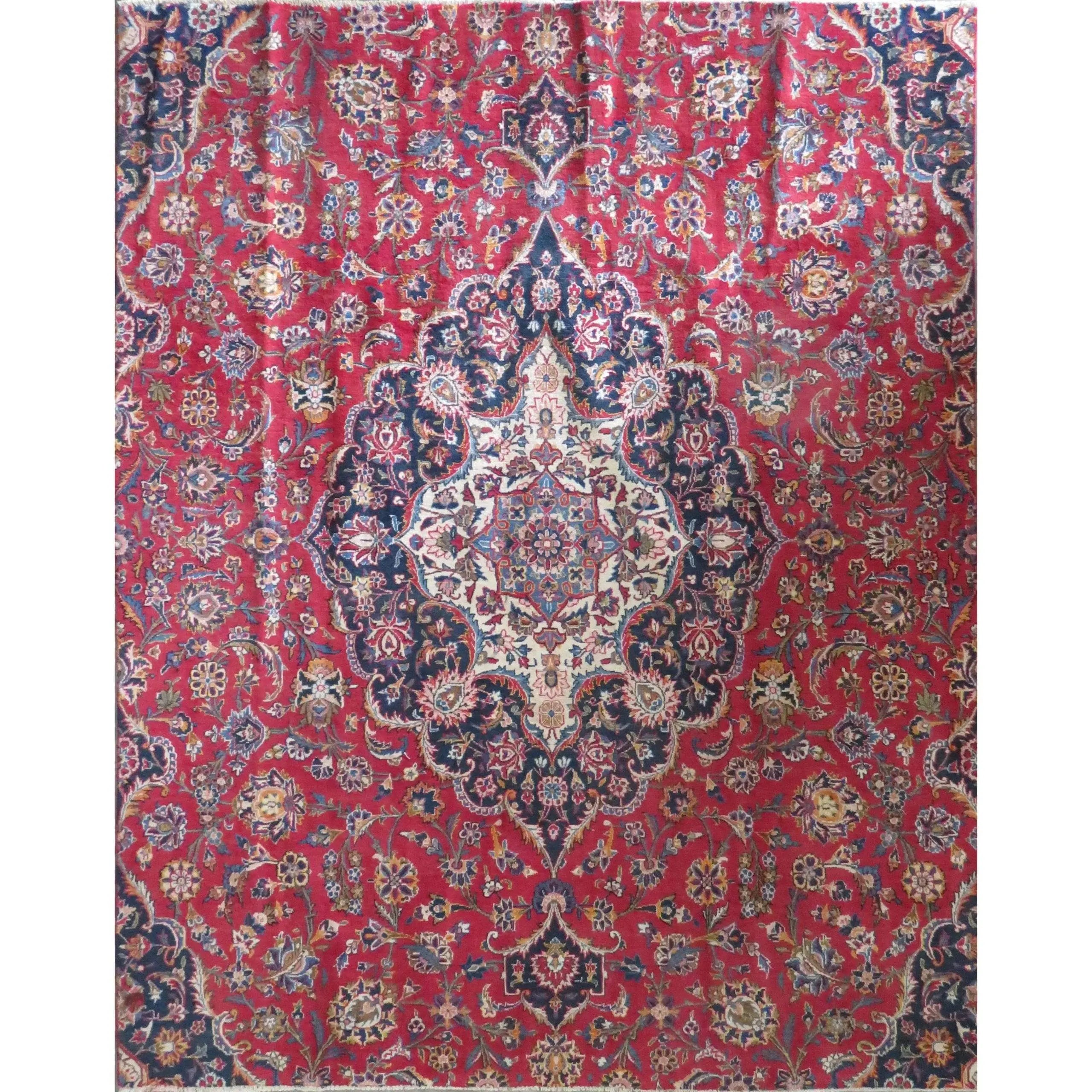 Hand-Knotted Persian Wool Rug _ Luxurious Vintage Design, 8'0" x 6'3", Artisan Crafted